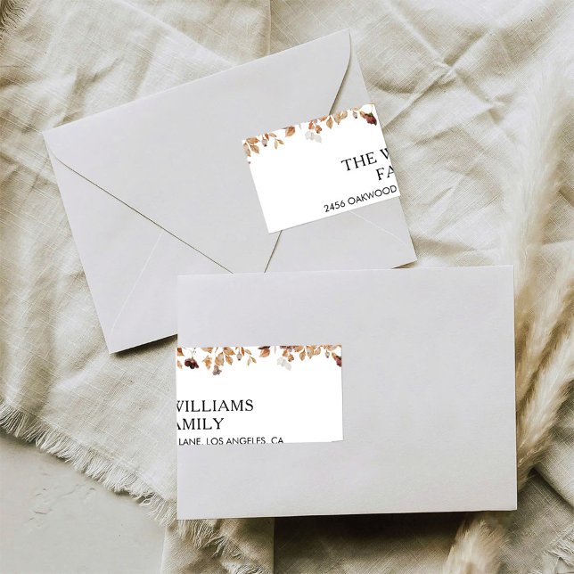 Fall Leaves Thanksgiving Return Address Label (Creator Uploaded)