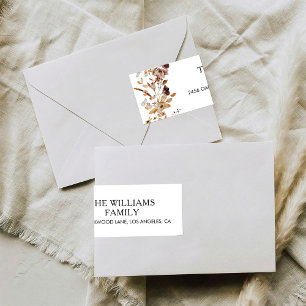 Fall Leaves Thanksgiving Return Address Label