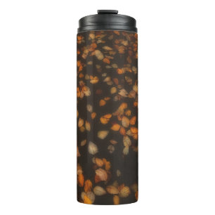fall leaves thermal tumbler
