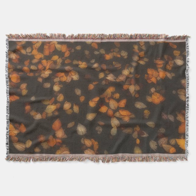 fall leaves  throw blanket (Front)