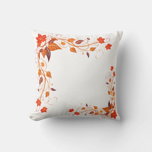 Fall Leaves Throw Pillow (Front)