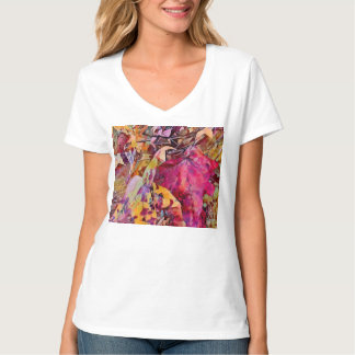 Fall Leaves Turned Into Watercolor T-Shirt