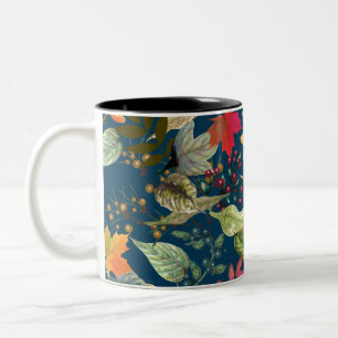 Fall Leaves Two-Tone Coffee Mug