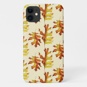 Fall Leaves Watercolor Pattern iPhone 11 Case