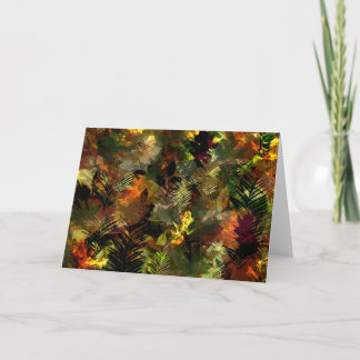 Fall Leaves Watercolour Greeting Card