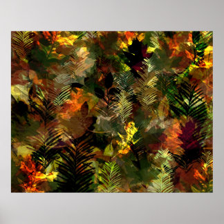 Fall Leaves Watercolour Poster