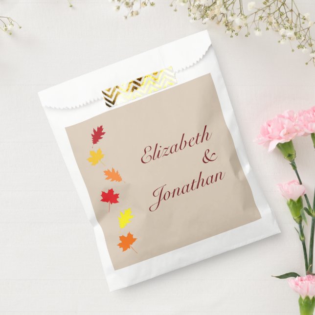 Fall Leaves Wedding Favour Bags (Sealed)