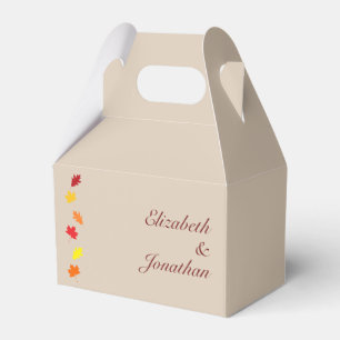 Fall Leaves Wedding Favour Box