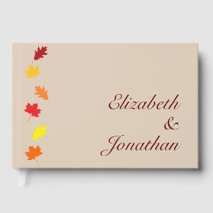 Fall Leaves Wedding Guest Book