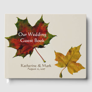 Fall Leaves Wedding Guest Book