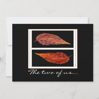 Fall leaves wedding invitation