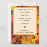 Fall Leaves Wedding Invitation Flat Card Autumn<br><div class="desc">Fall leaves invitation. Fully customise with your details. I have also designed a coordinating envelope.</div>