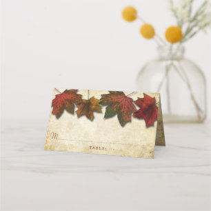 Fall Leaves Wedding Place Card