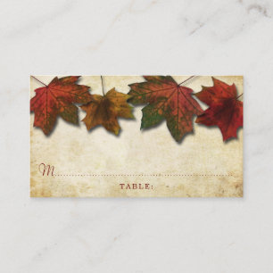 Fall Leaves Wedding Place Card