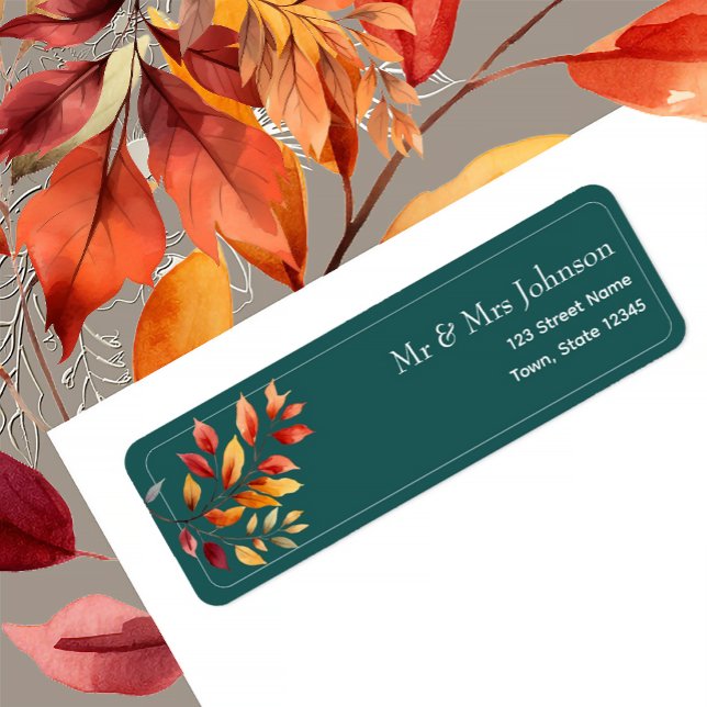 Fall Leaves Wedding Return Address (Creator Uploaded)