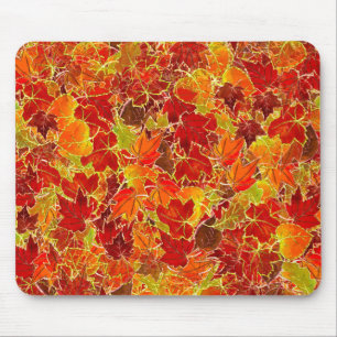 fall leaves whole image mouse mat