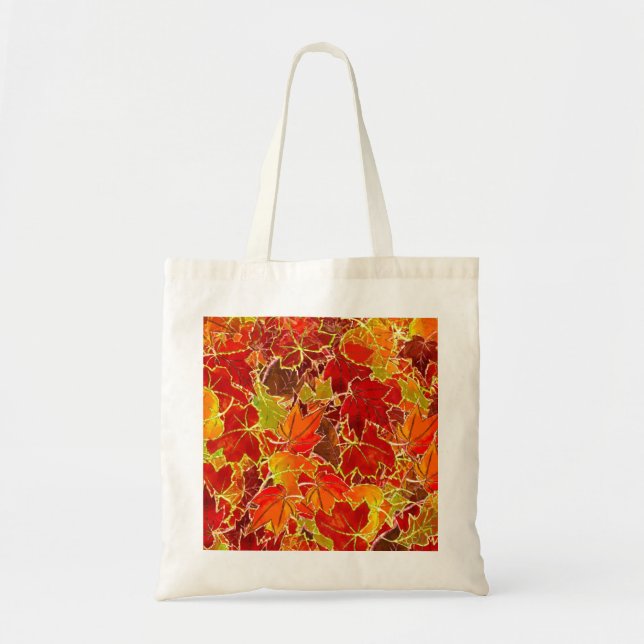 fall leaves whole image tote bag (Front)