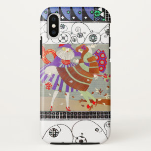FALL LEAVES,WIND ,SWIRLS FASHION COSTUME DESIGNER iPhone X CASE