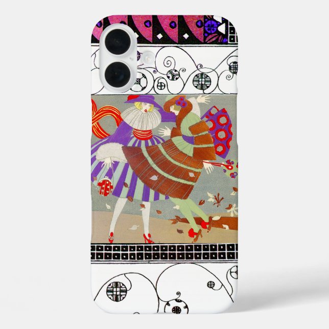 FALL LEAVES,WIND ,SWIRLS FASHION COSTUME DESIGNER Case-Mate iPhone CASE (Back)