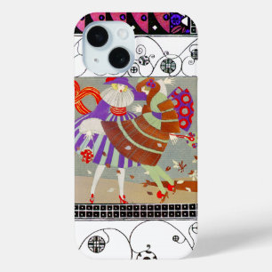 FALL LEAVES,WIND ,SWIRLS FASHION COSTUME DESIGNER iPhone 15 CASE