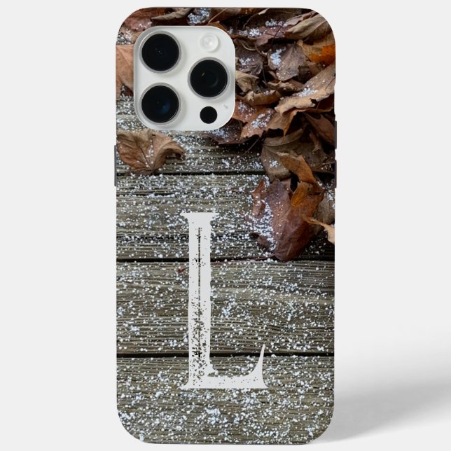 Fall Leaves with snow iPhone / iPad case (Back)