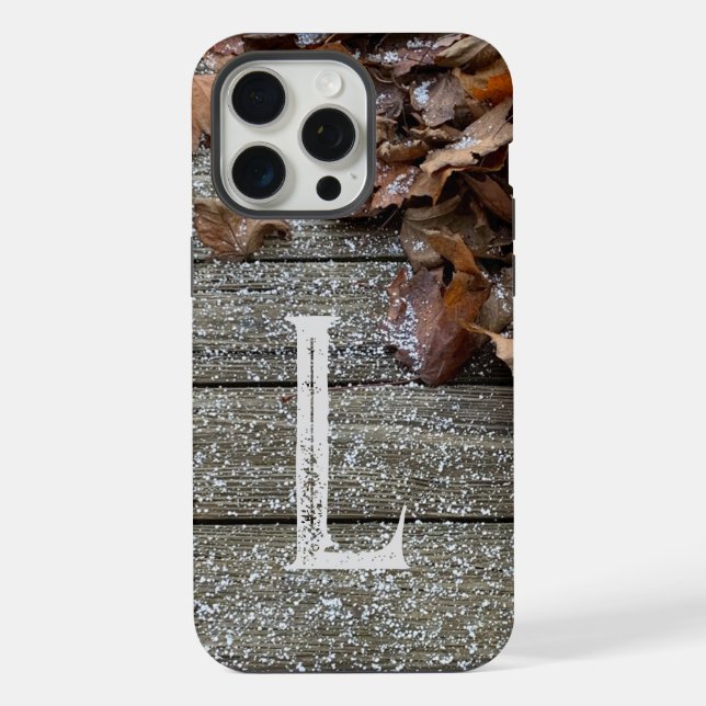 Fall Leaves with snow iPhone / iPad case (Back)