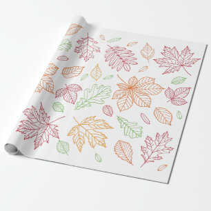 Fall Leaves Wrapping Paper
