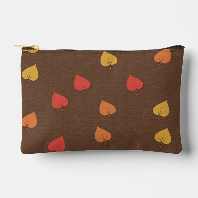 Fall Leaves Zipper Pouch (Front)