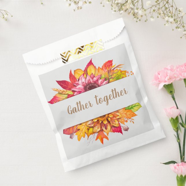Fall LeavesBouquet Customisable  Favour Bags (Sealed)