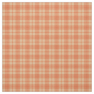 Fall Light Orange Tartan Pattern Fabric