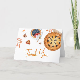 Fall Little Cutie Pie Baby Shower Thank You Card