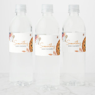 Fall Little Cutie Pie Baby Shower Water Bottle Label