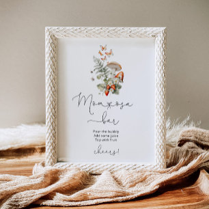 Fall little mushroom mum-osa bar  poster