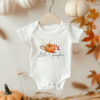 Fall little pumpkin baby bodysuit