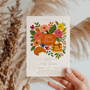 Fall Little Pumpkin Baby Shower Brunch Invitation