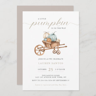 Fall - Little Pumpkin Baby Shower   Invitation