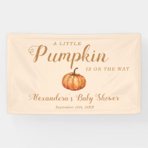 Fall Little Pumpkin Baby Shower Welcome Banner