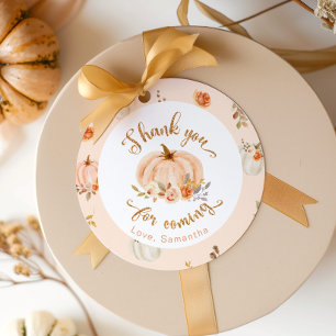 Fall little pumpkin birthday thank you favour tags