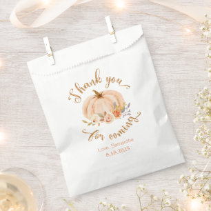 Fall little pumpkin birthday thank you treat favour bags