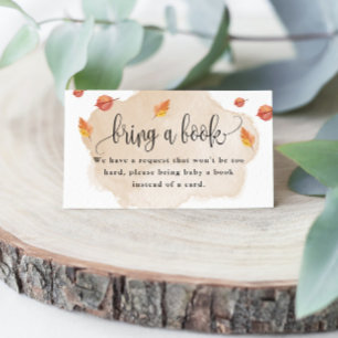 Fall Little Pumpkin Bring a Book Enclosure Card