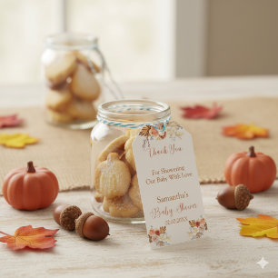 Fall Little Pumpkin Rustic Baby Shower Gift Tag