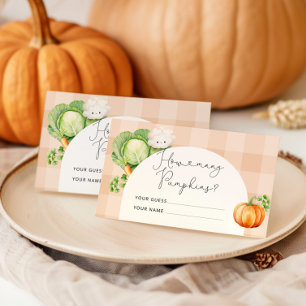Fall Locally grown How many pumpkins Enclosure Card