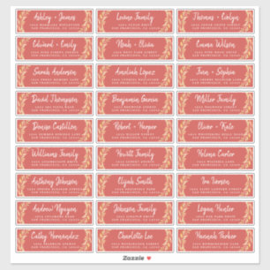 Fall Love Autumn Foliage Guest Address Labels