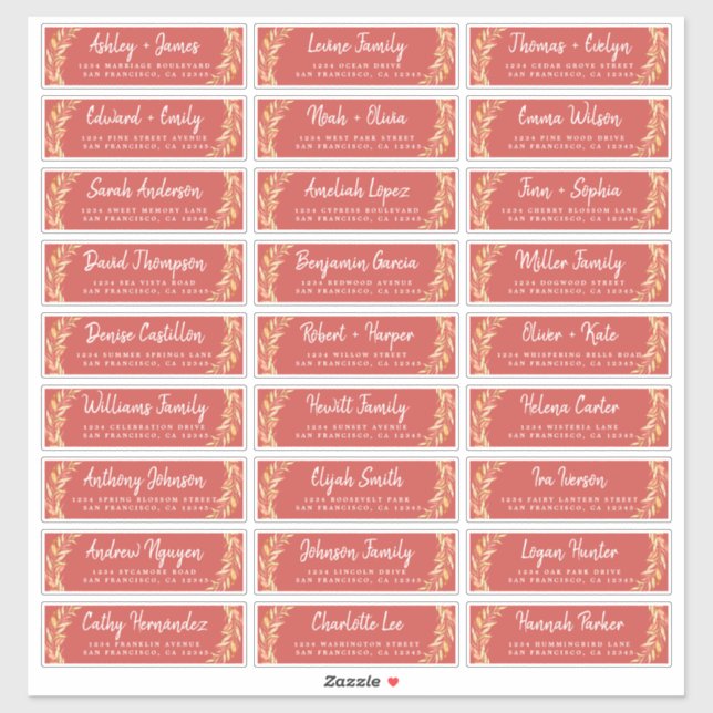 Fall Love Autumn Foliage Guest Address Labels (Sheet)