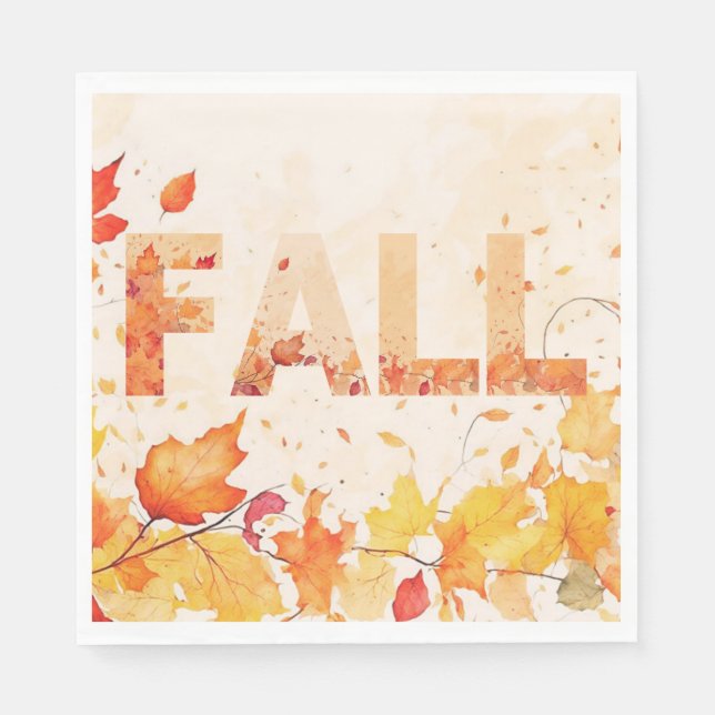 Fall Lovers Autumn Forest Leaves Branches         Napkin (Front)