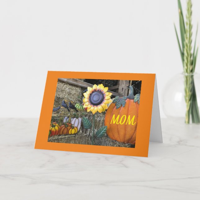FALL LOVING BIRTHDAY WISHES "MOM" CARD (Front)