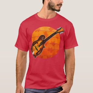 Fall Mandolin Mandolinist Autumn Thanksgiving Musi T-Shirt
