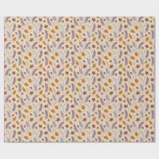 Fall Maple and Lavender Gift Wrap for Thanksgiving