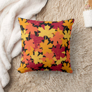 Fall Maple Leaf Pattern Cushion