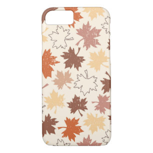 Fall maple leaves, autumn floral pattern iPhone 8/7 case